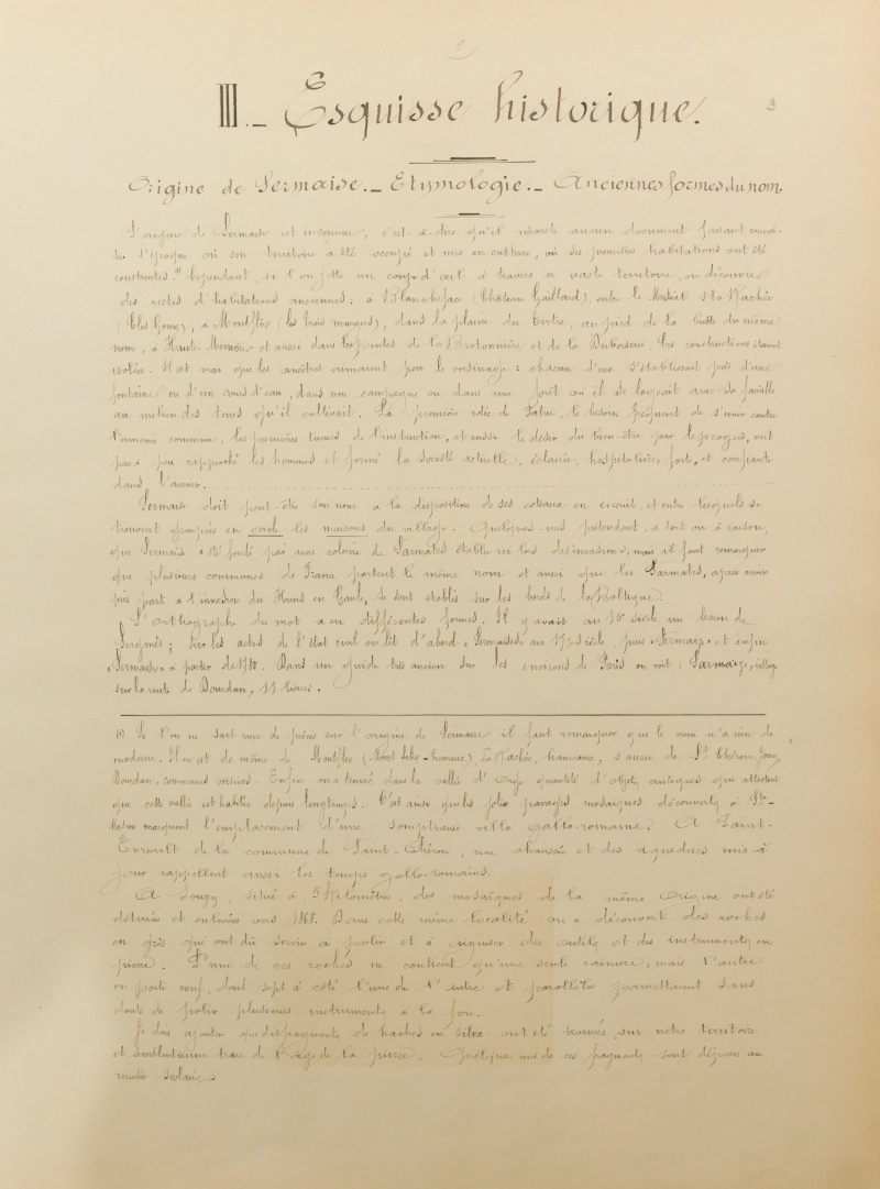 Manuscrit original de Martin Eugène Legrand, feuillet 9/36
